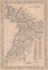 Decorative antique county map of Ayrshire, Scotland. FULLARTON 1868 old