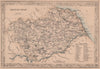 Decorative antique county map of Berwickshire, Scotland. FULLARTON 1868