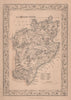 Decorative antique county map of Caithness-shire, Scotland. FULLARTON 1868