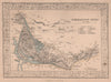 Decorative antique county map of Dunbartonshire. FULLARTON 1868 old