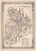 Decorative antique county map of Peeblesshire, Scotland. FULLARTON 1868