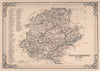 Antique county map of Perthshire & Clackmannanshire. FULLARTON 1868 old