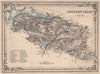 Decorative antique county map of Renfrewshire, Scotland. FULLARTON 1868