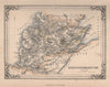 Decorative antique county map of Ross-shire & Cromartyshire. FULLARTON 1868
