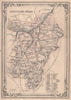 Decorative antique county map of Roxburghshire, Scotland. FULLARTON 1868
