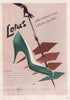 Lotus ankle-tailored courts with the slim Heel. Picardy. Shoe advert 1955