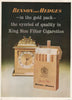 Benson and Hedges King Size Filter Cigarettes advert. BRITISH VOGUE 1963 print