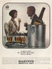Harveys Bristol Dry sherry. Food advert. BRITISH VOGUE 1963 old vintage print