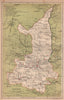 Shensi (Shaanxi) China province map. Sianfu (Xian). STANFORD 1908 old