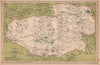 Tibet & Koko Nor (Tibet & Qinghai) China province map. Lhasa. STANFORD 1908