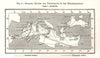 Steamer Routes and Telegraphs in the Mediterranean. Sketch map 1885 old