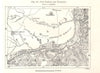 The Danube and Ialomita Yalomitza. Romania. Sketch map 1885 old antique