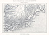 The Junction of Alps and Apennines. Liguria Nice Genoa Italy. Sketch map 1885