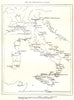 Navigation of Italy. Ports. Sketch map 1885 old antique vintage plan chart