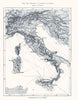 Routes of Commerce of Italy. Sketch map 1885 old antique plan chart