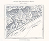 The Sand-Banks of Mataro. Arenys de Mar. Spain. Sketch map 1885 old