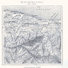 The Picos de Europa. Penas de Europa. Llanes. Spain. Sketch map 1885 old