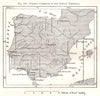 Foreign Commerce of the Iberian Peninsula. Spain Portugal. Sketch map 1885