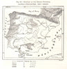 Rainfall of the Iberian Peninsula. Spain Portugal. Sketch map 1885 old