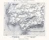 Zones of Vegetation in Portugal & Andalucia. Sketch map 1885 old antique