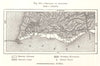 Geology of Algarve. Portugal. Sketch map 1885 old antique plan chart