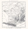 The Contour of France. Geometry. Sketch map 1885 old antique plan chart