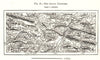 The Little Pyrenees. Ariège. Sketch map 1885 old antique plan chart