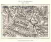 The Maladetta. Spain. Sketch map 1885 old antique vintage plan chart
