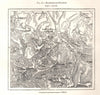 Bagneres-de-Bigorre. Hautes-Pyrénées. Sketch map 1885 old antique chart