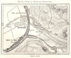 Perte du Rhone and Bellegarde. Ain. Sketch map 1885 old antique plan chart