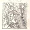 The Lake of Bourget. Savoie. Sketch map 1885 old antique plan chart