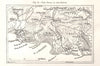 The Delta of the Rhone. Arles. Bouches-du-Rhône. Sketch map 1885 old