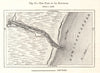 The Port of La Nouvelle. Aude. Sketch map 1885 old antique plan chart