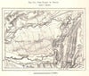 The Forest of Chaux. Jura. Sketch map 1885 old antique vintage plan chart