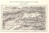 The Great Defile (Percee) of the Doubs. Porrentruy. Switzerland. Sketch map 1885