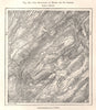 The Mountains of Morez and St. Claude. Jura. Sketch map 1885 old antique