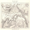 Vesoul town city plan & environs. Haute-Saône. Sketch map 1885 old antique