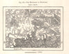 The Mountains of Espinouse. Murat. Hérault. Sketch map 1885 old antique