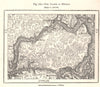 The Causse of Méjean. Lozère. Sketch map 1885 old antique plan chart