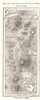 The Chain of the Puy-de-Dome. Puy-de-Dôme. Sketch map 1885 old antique