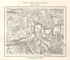 The Rapids of Lalinde. Dordogne. Sketch map 1885 old antique plan chart