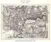 Thiers town city plan. Puy-de-Dôme. Sketch map 1885 old antique chart