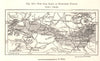 Northern France coal basin. Valenciennes Arras Douai. Nord. Sketch map 1885