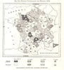 Natural Pasture-lands and Meadows (1862). France. Sketch map 1885 old