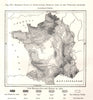 Agricultural Produce average value. Delesse. France. Sketch map 1885 old