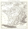 The Railways of France. Sketch map 1885 old antique vintage plan chart