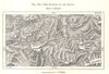 The Sources of the Rhine. Switzerland. Sketch map 1885 old antique chart
