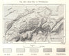 Rain Map of Switzerland. Sketch map 1885 old antique vintage plan chart