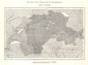 The Languages of Switzerland. French German Romanche Italian. Sketch map 1885