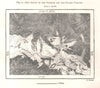 The Group of the Ortler and the Sulden Glacier. Italy. Sketch map 1885 old
